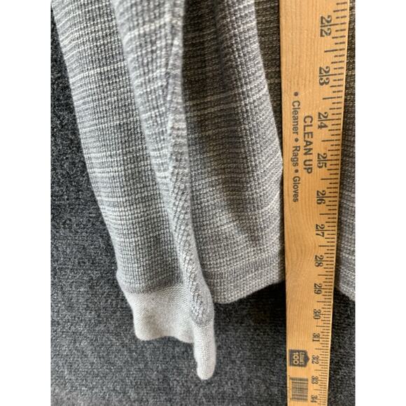 Lucky Brand Men's Sweater 1/4 Zip Thermal Mock Neck Pullover Gray Size XL - Picture 9 of 12